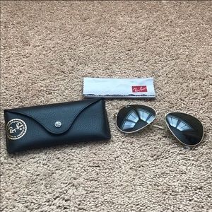 RayBan Black and Gold frame 62-14